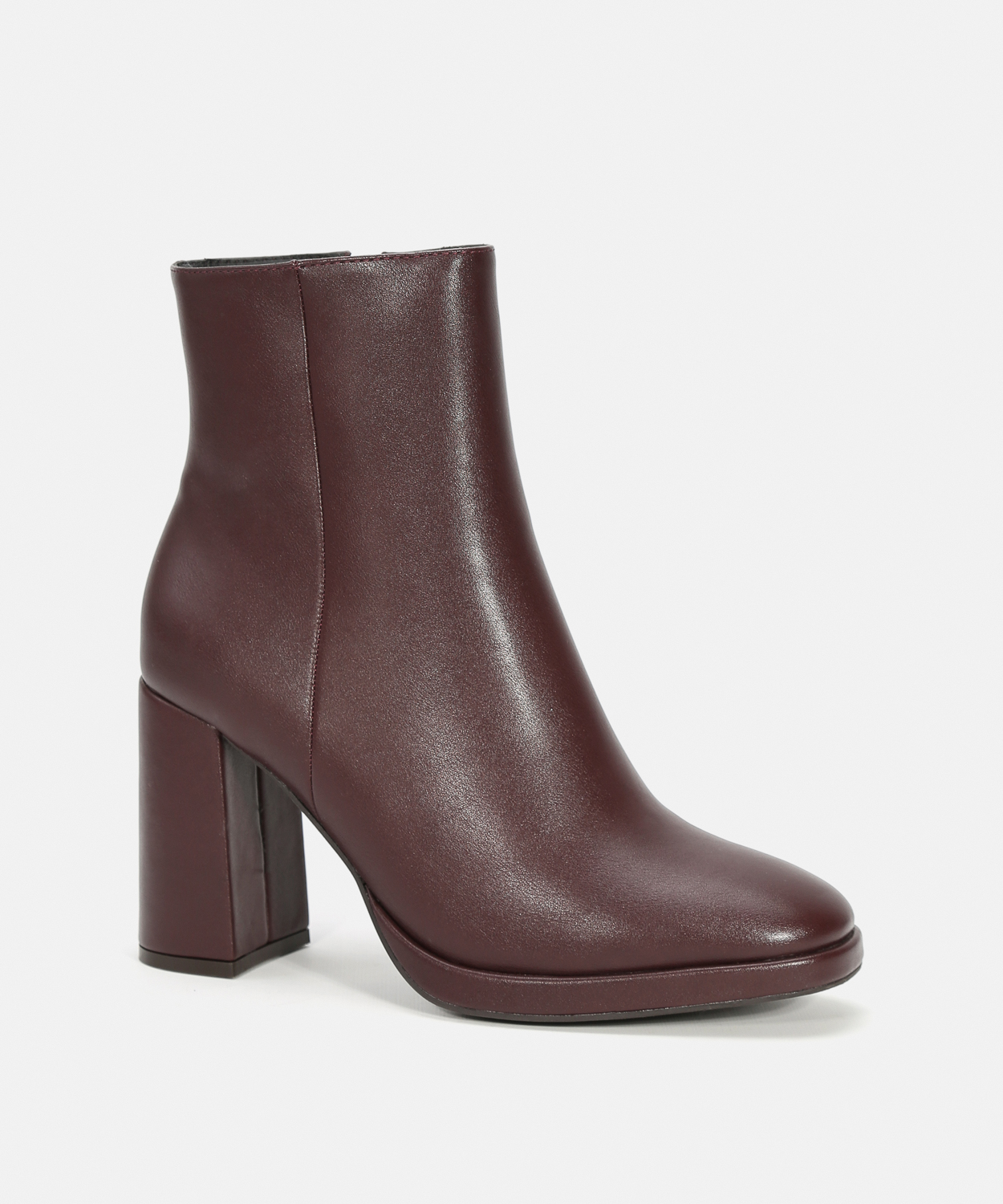 Botines tacón burdeos image number null